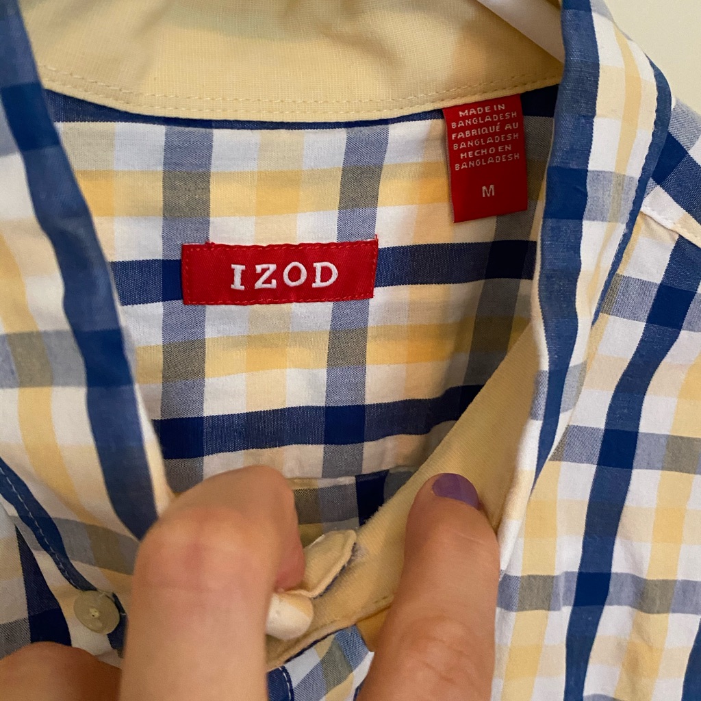 Izod Striped Button Down